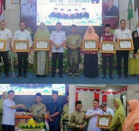 Sempena Hari Jadi Baznas Ke-23, Pj. Bupati Kampar Serahkan Santunan Zakat