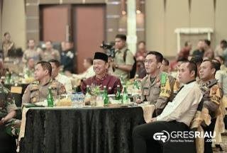 Bupati Rohil Hadiri Rapim TNI-Polri Se-Provinsi Riau