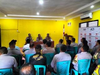 Analisa dan Evaluasi (Anev) Bulanan Personil Polsek Kuantan Mudik untuk Bulan Juni 2024