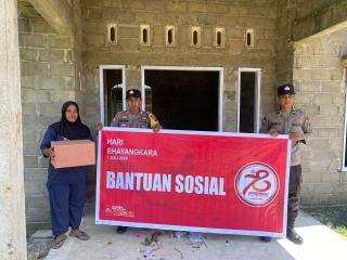 Polsek Cerenti Gelar Bansos Dalam Rangka Hari Bhayangkara ke-78