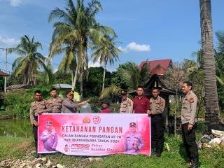 Wakapolres Kuansing Hadiri Bakti Sosial Ketahanan Pangan Dalam Rangka HUT Bhayangkara ke-78