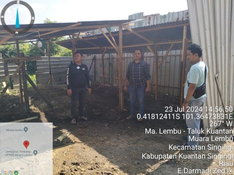 Polsek Singingi Lakukan Pengecekan Lokasi Diduga Tempat Penimbunan BBM Bersubsidi di Kelurahan Muara Lembu