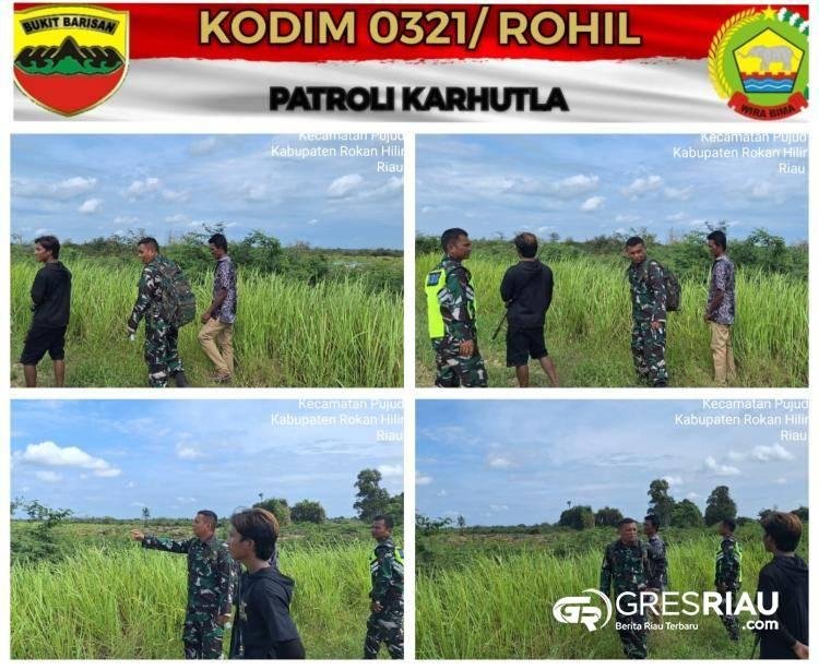 Cegah Antisipasi Kebakaran, Babinsa Koramil 0321-06/TM Giat Patroli Bersama Warga