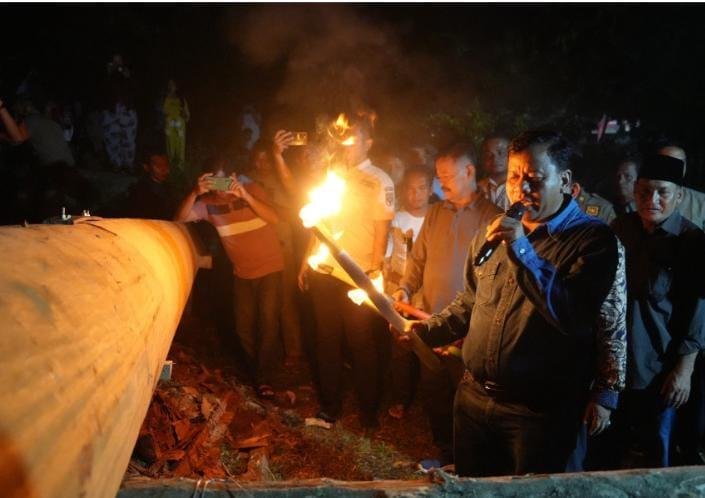 Bupati Kuansing Gelar Audensi dan Melayur Jalur Di Desa Kasang Kecamatan Kuantan Mudik