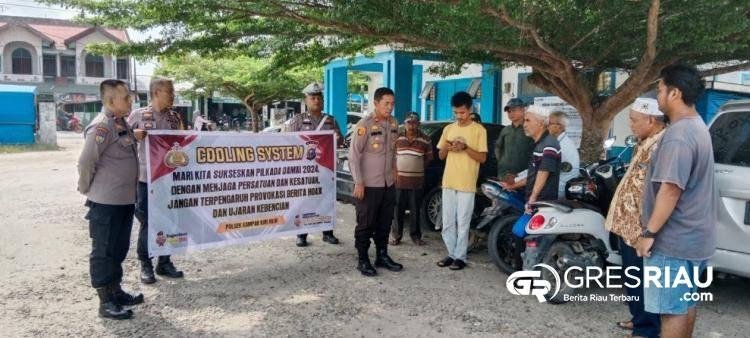 Cooling System Polsek Kampar Kiri Hilir, Iptu Irwan Fikri Seser Himbauan Kamtibmas Pasar Sungai Pagar