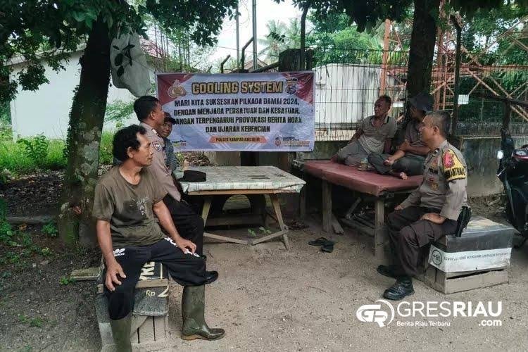 Pilkada Damai 2024, Polsek Kampar Kiri Hilir Gencarkan Cooling System