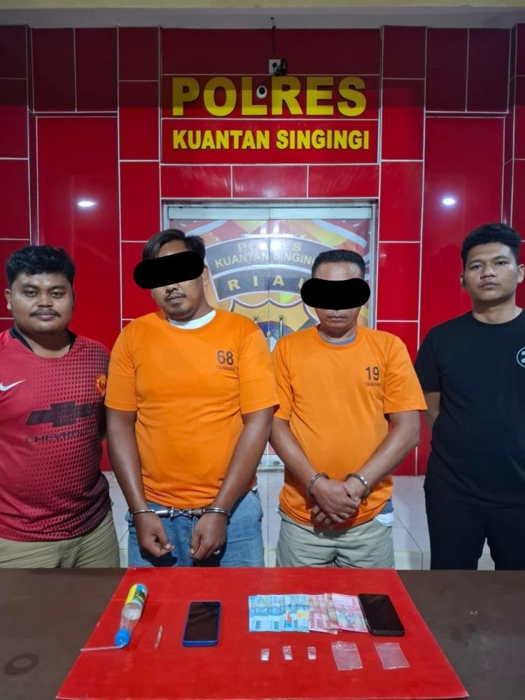 Tim Mata Elang Sat Res Narkoba Polres Kuansing Ungkap Dua Kasus Narkotika Jenis Sabu 