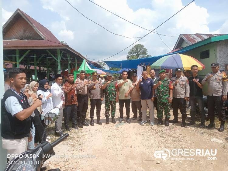 Yuzar-Misharti Kampanye Di Pasar Gunung Sahilan, TNI-Polri dan PKD se-Kecamatan Gelar Pengamanan Tahapan Pilkada 2024 !