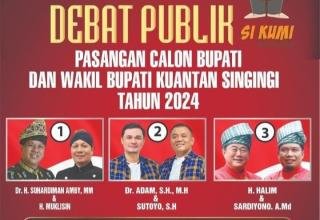 Debat Terbuka Pilkada Kuansing di Hotel Primer Pekanbaru Menampilkan Tekad Masing Masing Tiga Calon Bupati dan Wakil Bupati Untuk Kemajuan Kuansing Ke