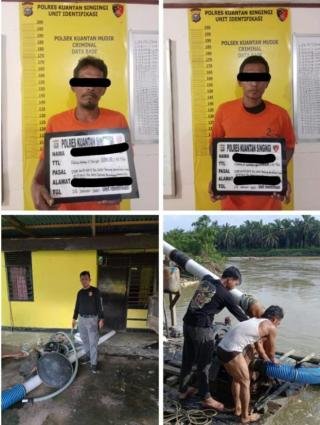 Polsek Kuantan Mudik Berhasil Mengungkap Kasus Dugaan Penambangan Emas Tanpa Izin (PETI) di Sungai Batang Petai