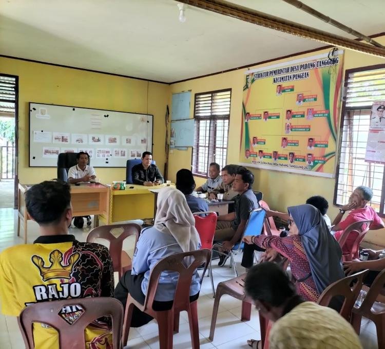 Pemerintah Desa Padang Tanggung Menggelar Rapat Koordinasi Ketahan Pangan Sesuai Instruksi Bupati Kuansing 