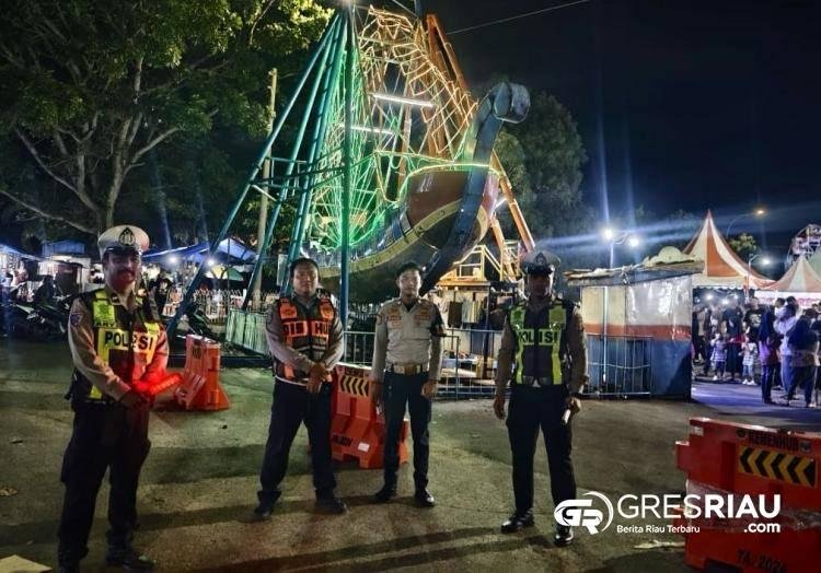 Polres Lampung Tengah Amankan Event Titik Kumpul di Tugu Kopiah Emas