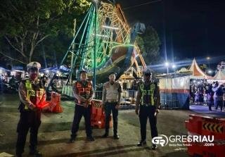 Polres Lampung Tengah Amankan Event Titik Kumpul di Tugu Kopiah Emas
