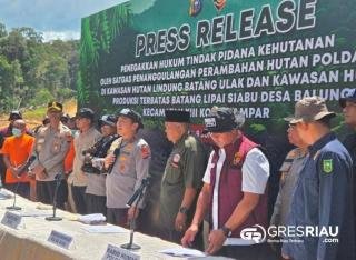 Polda Riau Berhasil Ungkap Praktik Perambahan Hutan Illegal di XIII Koto Kampar !