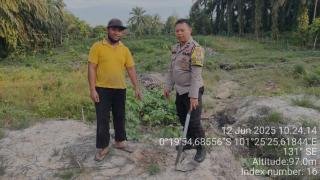 Polsek Singingi Tanam Bibit Pohon Matoa di Desa Sungai Kuning