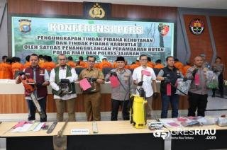 POLDA RIAU KOMITMEN TINDAK TEGAS KEJAHATAN KEHUTANAN