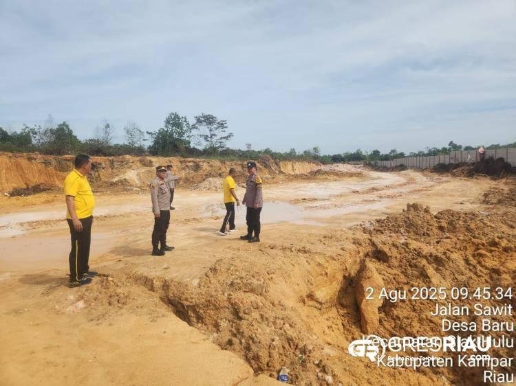 Polisi Cek Lokasi Galian C di Siak Hulu, Aktivitas Sudah Berhenti!