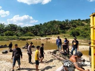 Polsek Kampar Kiri Seruduk PETI di Sungai Setingkai, Kapolsek: Kami Tindak Tegas Pelaku Perusak Lingkungan!
