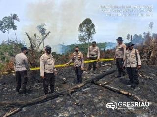 Karhutla di Kampar Kiri, Lahan 20 Hektar Terbakar: Kapolsek Kumpul Info Proses Penyidikan !