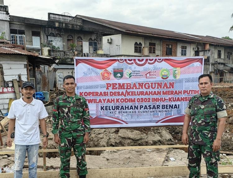 Indahkan Instruksi Presiden Prabowo Subianto, Gerai Koperasi Merah Putih Kelurahan Benai Mulai dibangun