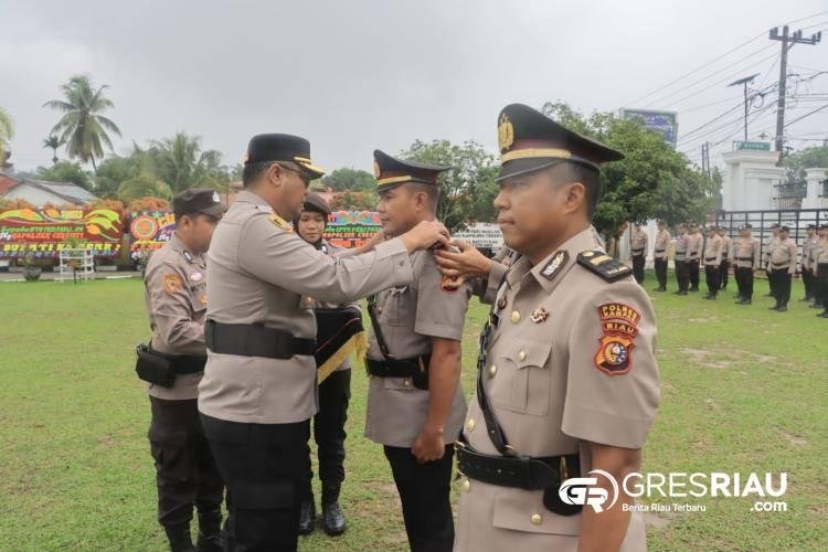 Kapolres Pimpin Sertijab Kapolsek Perhentian Raja Polres Kampar