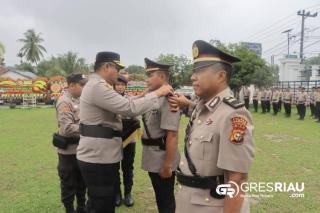 Kapolres Pimpin Sertijab Kapolsek Perhentian Raja Polres Kampar