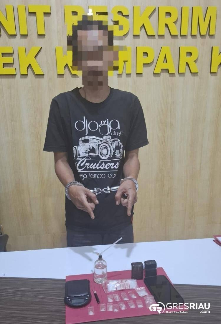Pemuda Desa Suka Makmur Ditangkap Polsek Kampar Kiri, 4,35 Gram Sabu-sabu Ikut Diamankan!