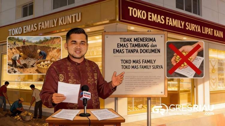 Dua Toko Emas di Kampar Kiri Tolak Emas Tambang dan Tanpa Dokumen