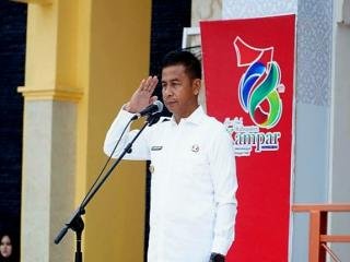 Hari Pertama Kerja, Pemkab Kampar Gelar Apel dan Perkuat Disiplin ASN