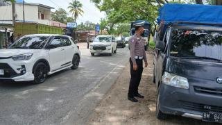 Razia Gabungan di Jalan Lintas Kuansing–Pekanbaru, Tingkatkan Ketertiban Berlalu Lintas