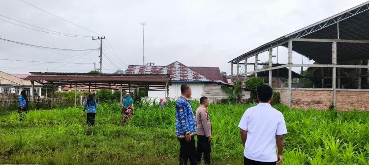 Polsek Peranap Cek perkembangan Jagung Ketahanan Pangan Di Desa Selunak