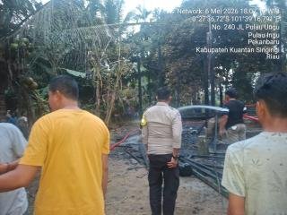 Polsek Benai Tangani Kebakaran Rumah Warga di Desa Pulau Ingu