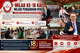 Rikardo Simanjuntak Pimpin Aksi Nyata Milad KAI Lewat Konsultasi Hukum Gratis