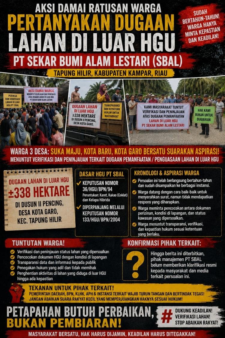 338 Hektare Dipersoalkan, Warga Pertanyakan Batas HGU PT SBAL