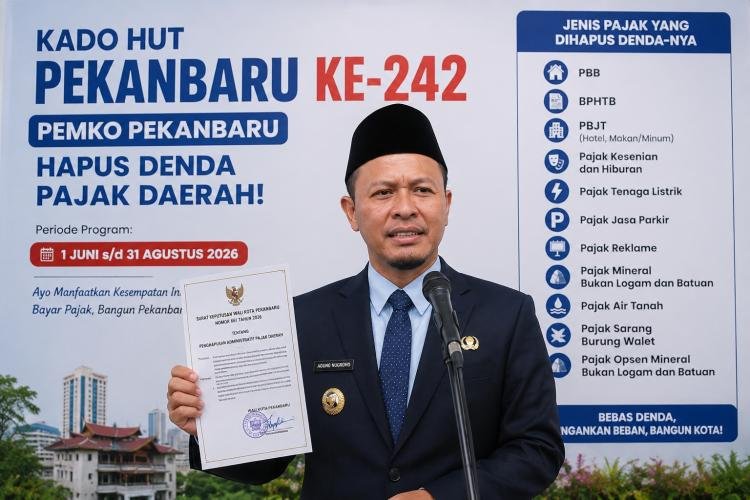 Rayakan HUT ke-242, Pekanbaru Beri PEMUTIHAN Denda Pajak