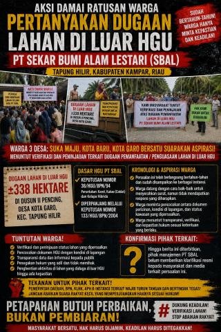 338 Hektare Dipersoalkan, Warga Pertanyakan Batas HGU PT SBAL
