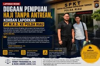 Rp966 Juta Raib, Pelaku Dugaan Penipuan Program Haji Resmi Dilapor